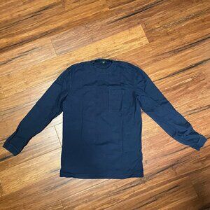 J. Crew Navy Long-sleeve Pocket T-shirt